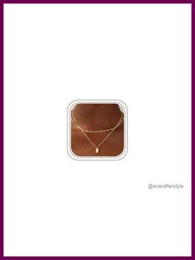 Layered Initial Necklaces for Women - 14K-Gold-Plated A-Z Letter Necklace,